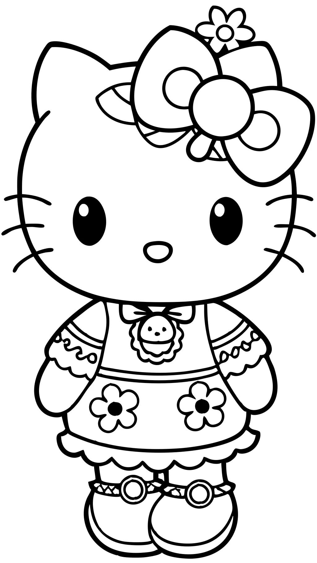 Hello Kitty coloriage gratuit à imprimer